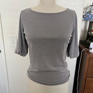 Ann Taylor Black and White Striped Blouse